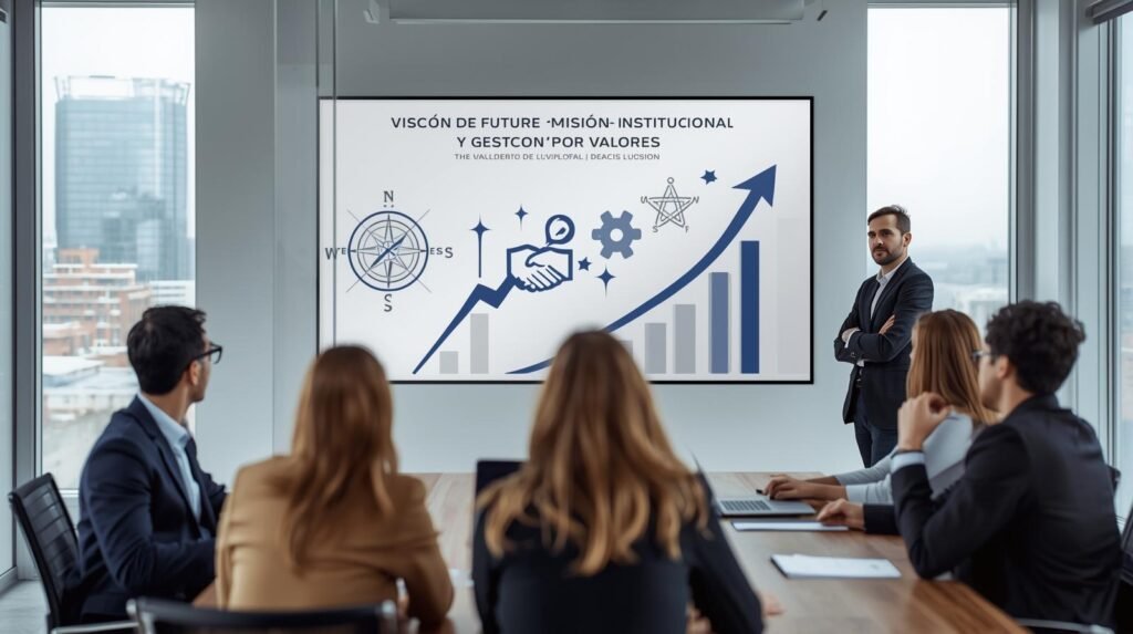 Escena de sala de juntas en México